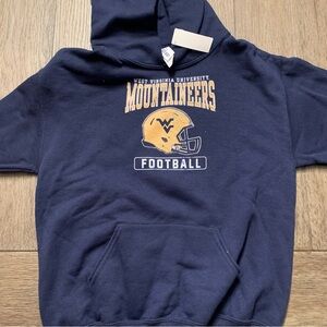 West Virginia university mountaineers football hoodie NWT